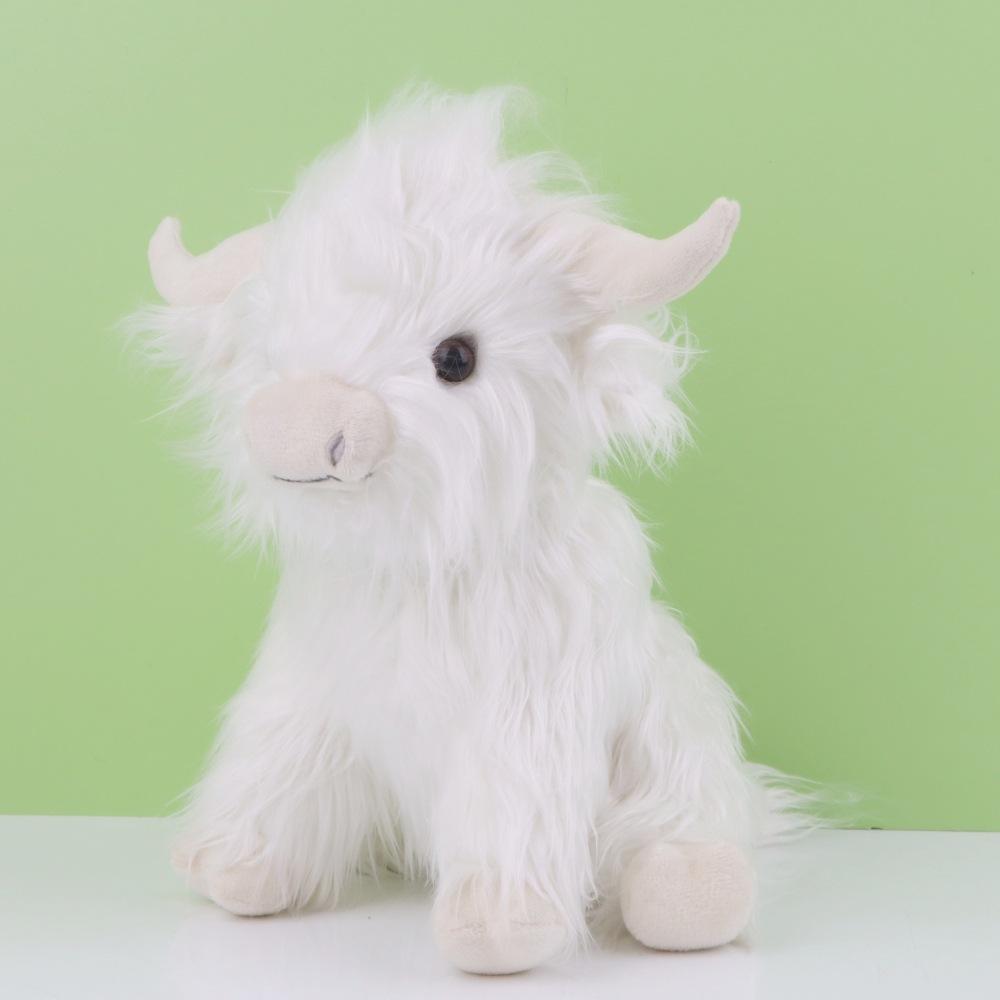 Scottish Highland Cow Plush Toy Simulation Shaggy Cow Doll Dolls