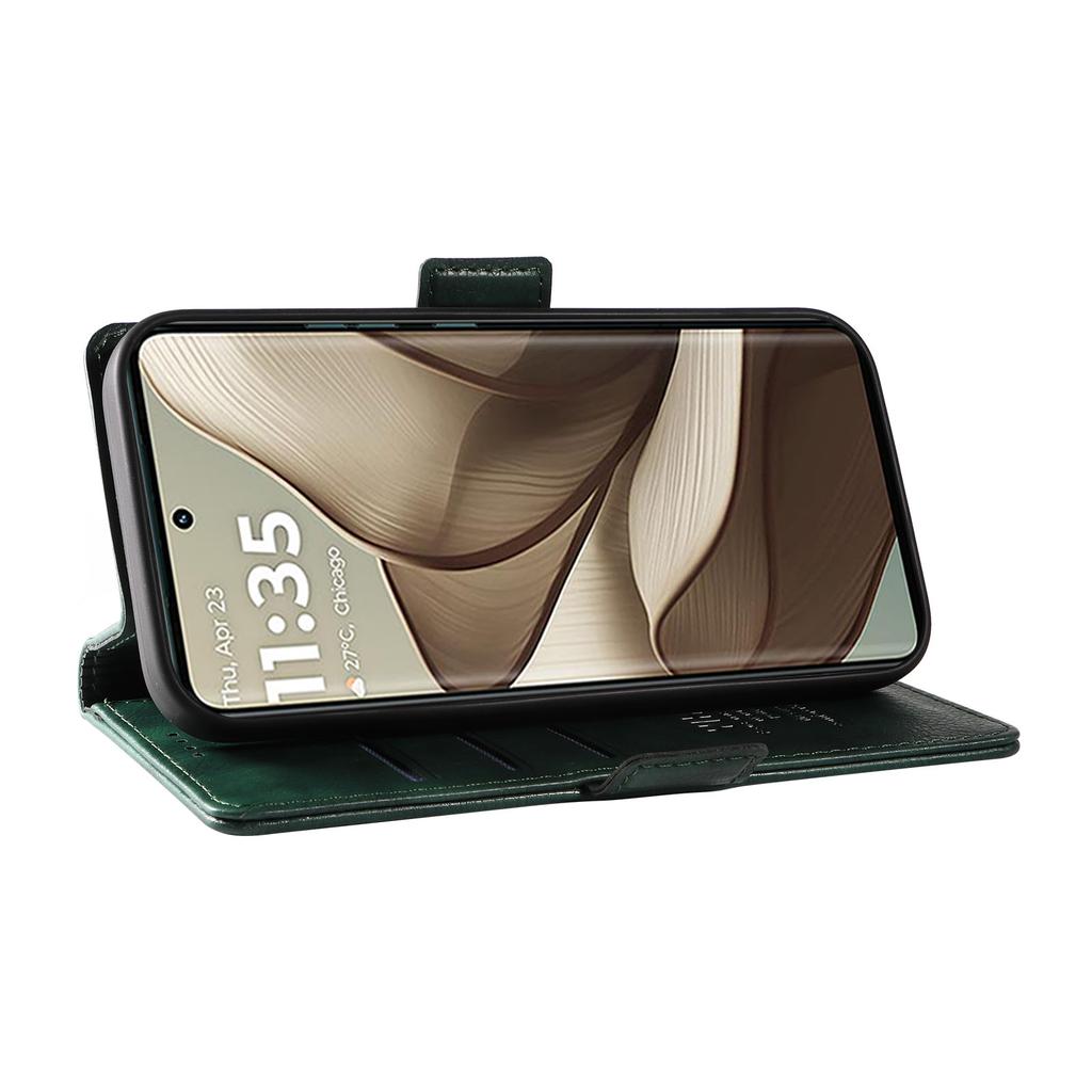 YIKATU YK-007 For Motorola Edge 50 5G Case Side Buckle PU Leather Phone Cover Litchi Texture