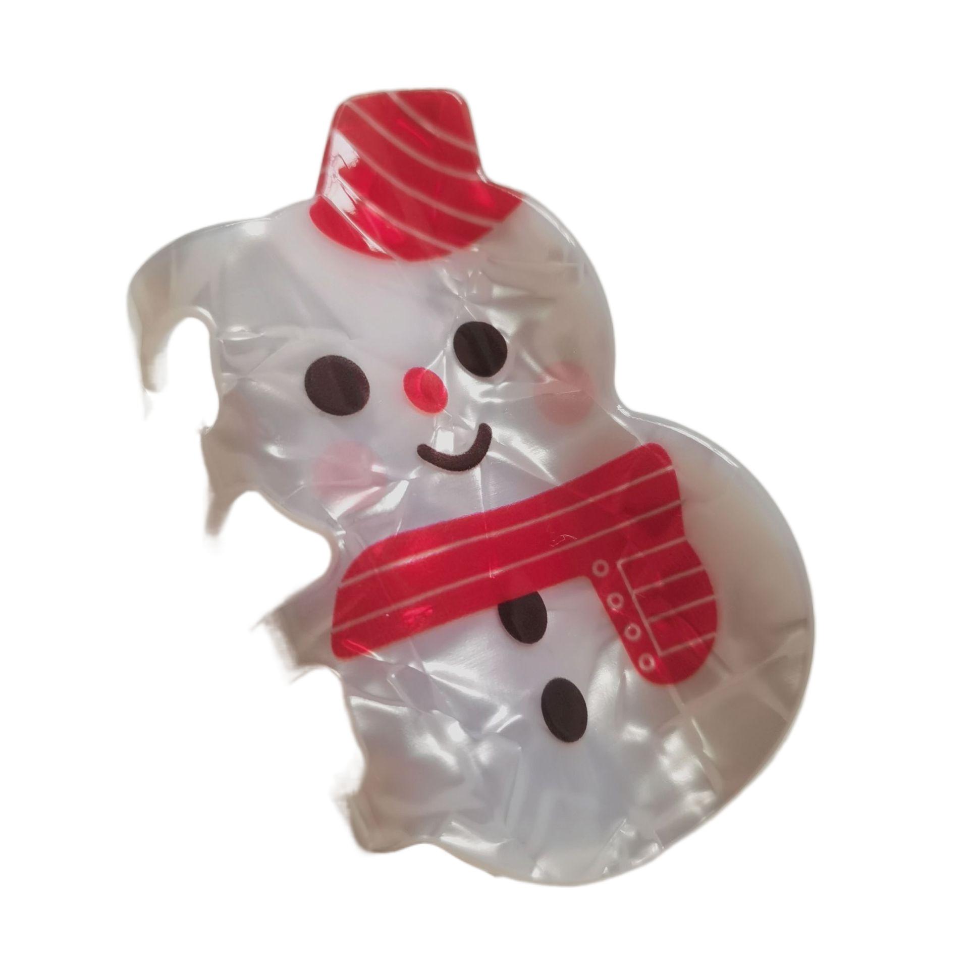 

Cartoon Christmas Hair Claw Bearded Santa Claus Snowman Hairpin Cute Red Cap Claw Clip Gift Snowman