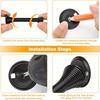 6pcs/set 6 Pack Spring Door Stopper Black- 3-3/8" Flexible Spring Door Stops With Black Rubber Bumper Tips