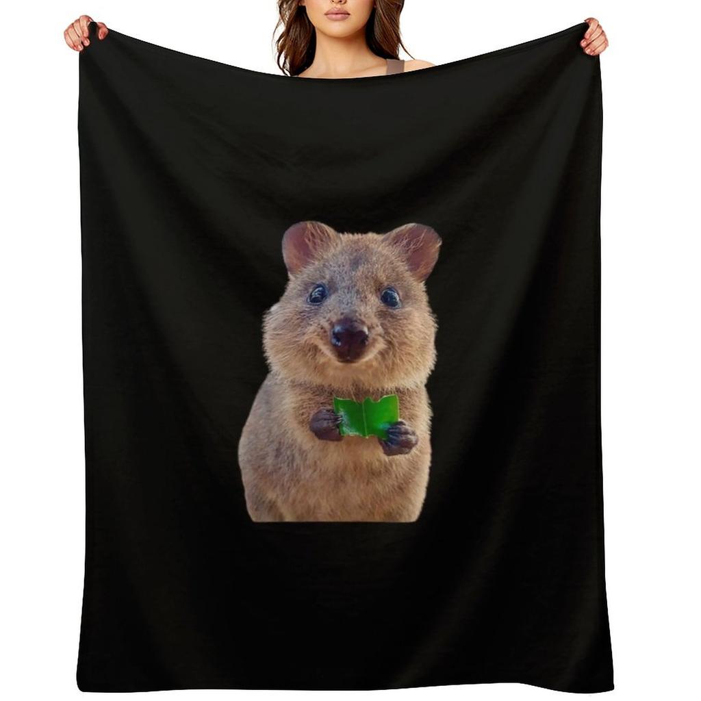 Quokka Throw Blanket Plaid on the sofa Bed Tourist Luxury Brand Blankets