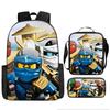 Cartoon-Rucksack-Set 3 Teile Leichte Schultasche für Mittelschüler Umhängetasche