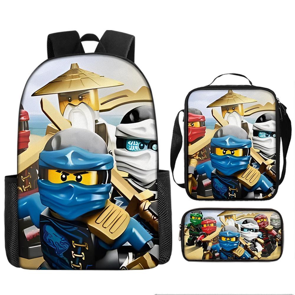 Cartoon-Rucksack-Set 3 Teile Leichte Schultasche für Mittelschüler Umhängetasche