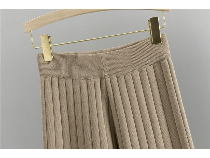 Korean Slim Fit Fragrant Wide-Leg Pants & Sweater 3-Piece Set for Women - 2025 Spring/Autumn