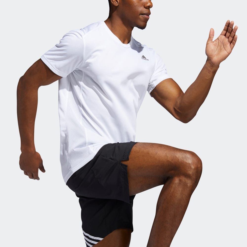 Adidas T Shirts Men's White Crew Neck Moderate ED9292