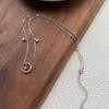 Sterling Silver Star & Moon Necklace - Elegant, Versatile Clavicle Chain for Women. High-End Design with an Exquisite, Luxurious Feel.