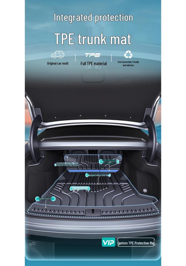 Volkswagen ID.ERA 5S Trunk Mat Set: TPE Interior Decoration & Tail Box Modification Accessories