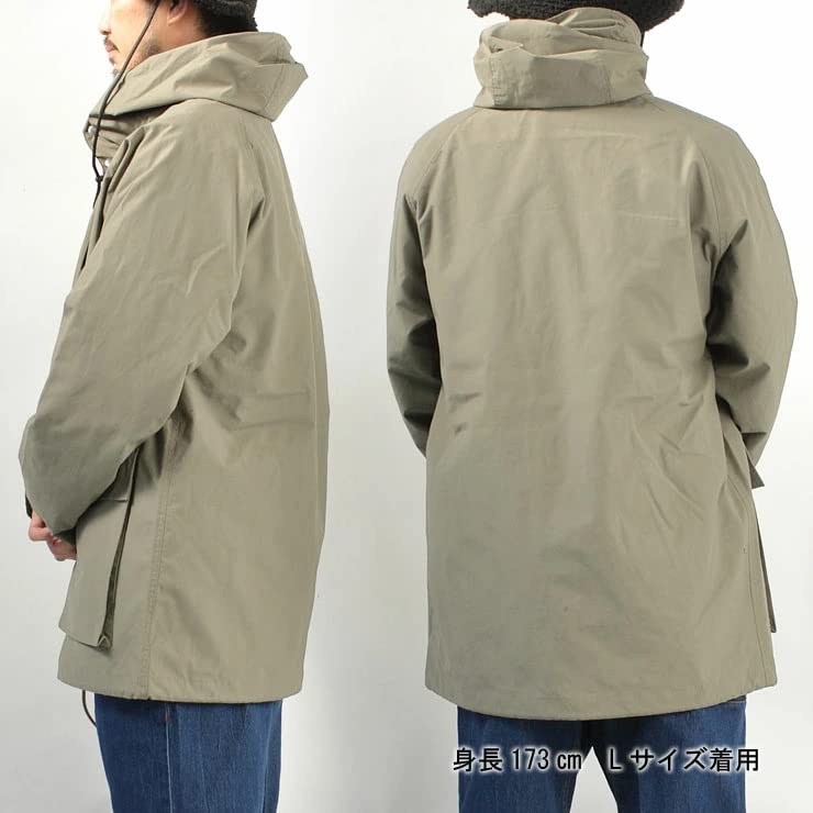 Taion and Inner Down Mountain Parka Camping Men's Women's CR09+104, Casual, Lightweight, Fashion, Fall/Winter (Size L, Beige)