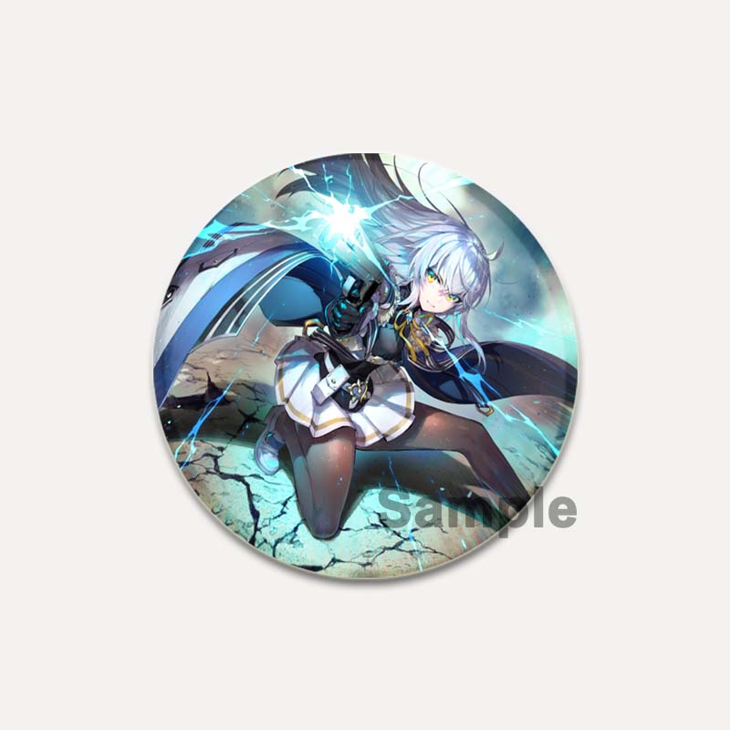 32/44/58mm Pop Anime Game Counter Side Brooches On Backpack Cartoon Figure Lapel Pins Alloy Round Cartoon Badge Gifts Jewelry Accessory