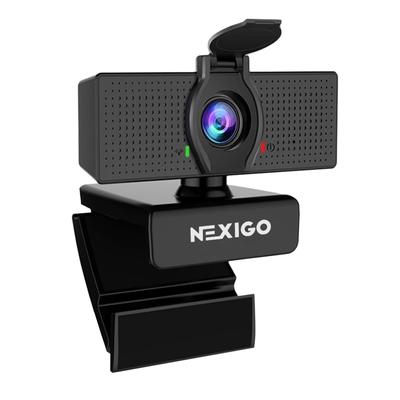 NexiGo N60 1080P Web Kamerası Ayarlanabilir Görüntüleme Yakınlaştırma Yazılım Kontrolü ve Gizlilik USB HD Bilgisayar Tak ve Çalıştır Siyah Mikrofon, Açı,