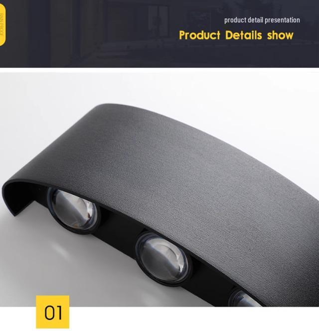 Ultra-Thin LED Waterproof Wall Light: Balcony, Hallway, Staircase, Corridor Spotlight with Colorful Single-Head Design for Bedside or KTV.