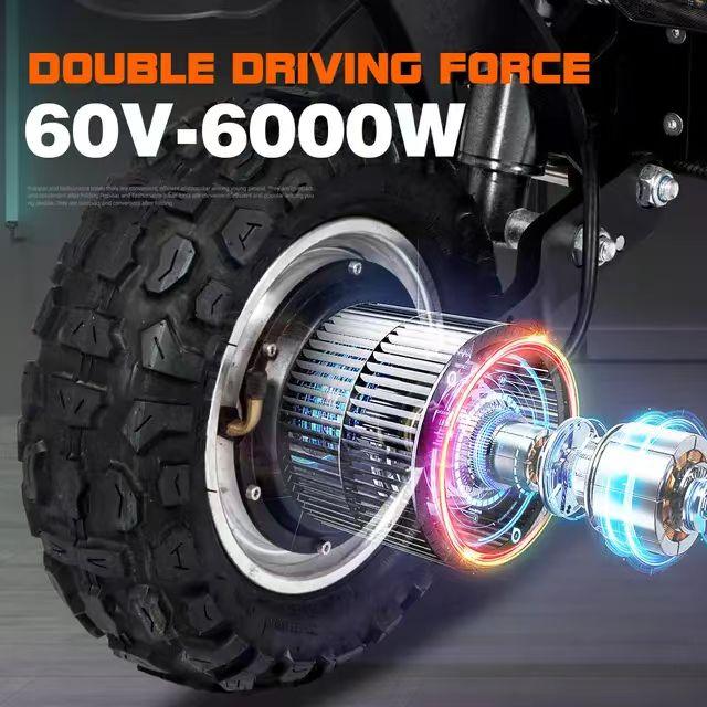 E5B electric scooter 6000W60V40AH folding fast off-road electric scooter 11 inch 85 km/h electric scooter