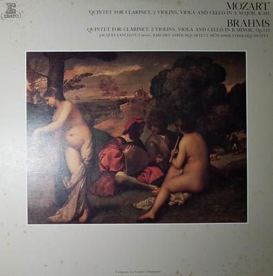 LP Record WOLFGANG AMADEUS MOZART / JOHANNES  - Quintets For Clarinet K. 581, Quint FCCA854 CBS/SONY Japan Classical Used
