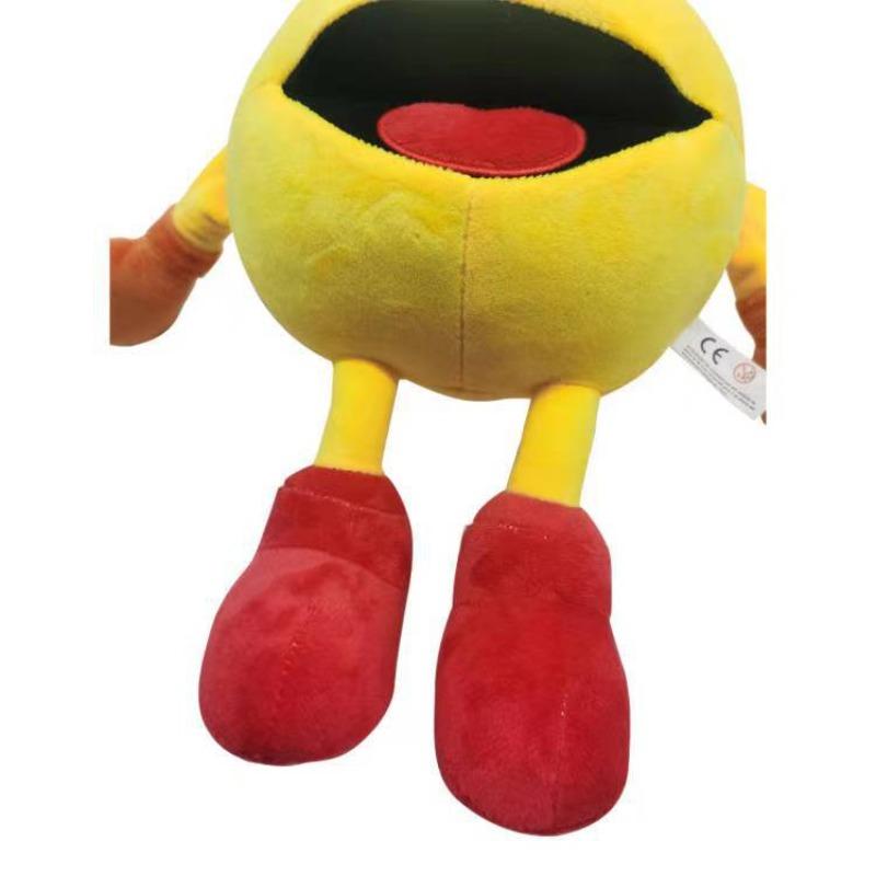 25cm Peluche Pac-Man Cartone Animato Bambola di Peluche Creativa Carina Ornamento per Divano Camera da Letto Cuscino Bambola Compagna per Dormire Regalo per Amici