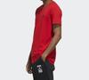 Adidas T Shirts Men's Light Scarlet Crew Neck Moderate Straight Fit FU6220