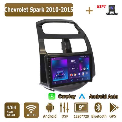 Android Carplay Car Radio For Chevrolet Spark 2010-2015 Multimedia Player Head Unit Stereo GPS Navigation BT WIFI 4+64GB