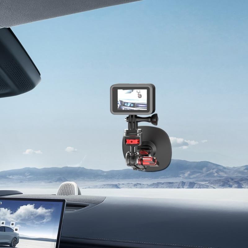 Flexible TPU Camera Mount Strong Adhesive Mount Rotation Base 1/4 Thread Adjustable for Action Camera Accessories