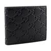 Gucci GG Embossed Leather Bifold Wallet In Black For Men Daily Use