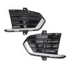 1 Pair Bumper Fog Light Cover Grille SK601905 Black Left Right Side Fog Lamp Molding Trim Fit For