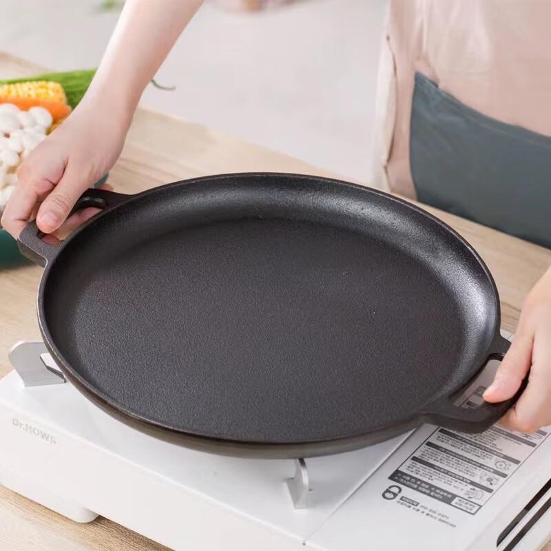 Lilang Cast Iron Camping Grill Pan with Glass Lid