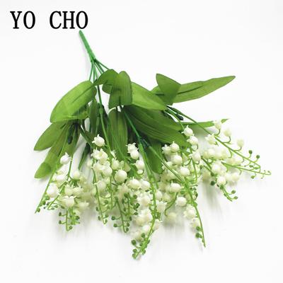 Künstliche Blumen Maiglöckchen 7 Zweige Gefälschte Plastiklilie Blume Brautstrauß Hochzeit Party Decor Flores Artificiales