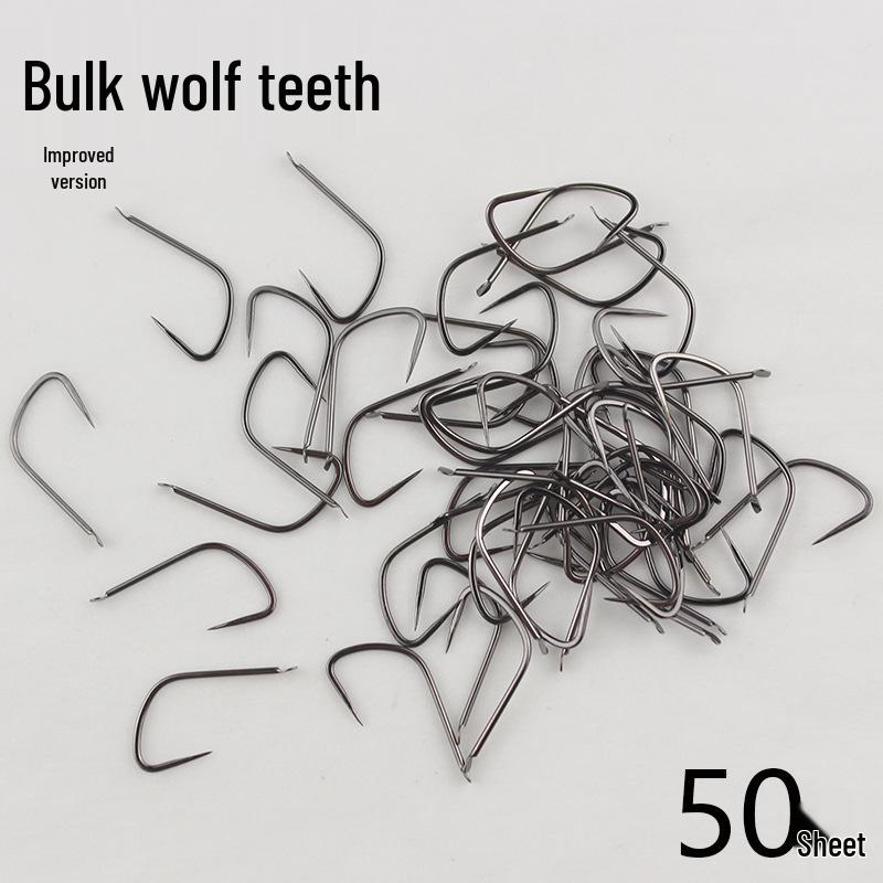 

Оригинальные безбородочные рыболовные крючки Wolf Fang: Улучшено для соревнований по ловле карпа Size 10