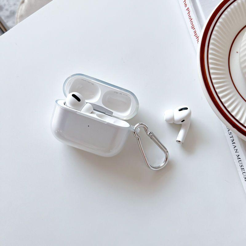 Simple And Transparent Premium Feel Solid Color For Airpod 4 3 2 1 AirPod Pro 3 2 Headphone Case Dustproof Anti-Fall Keychain