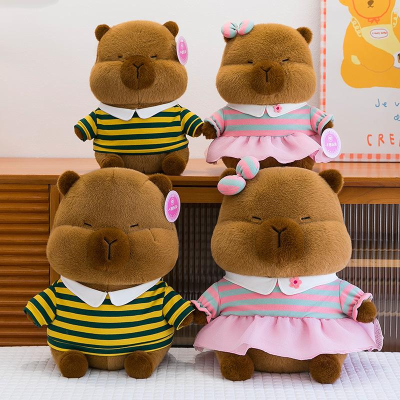 Cute Wedding Capybara Dress And Couple Dress Up Plush Doll For Gift And Decor