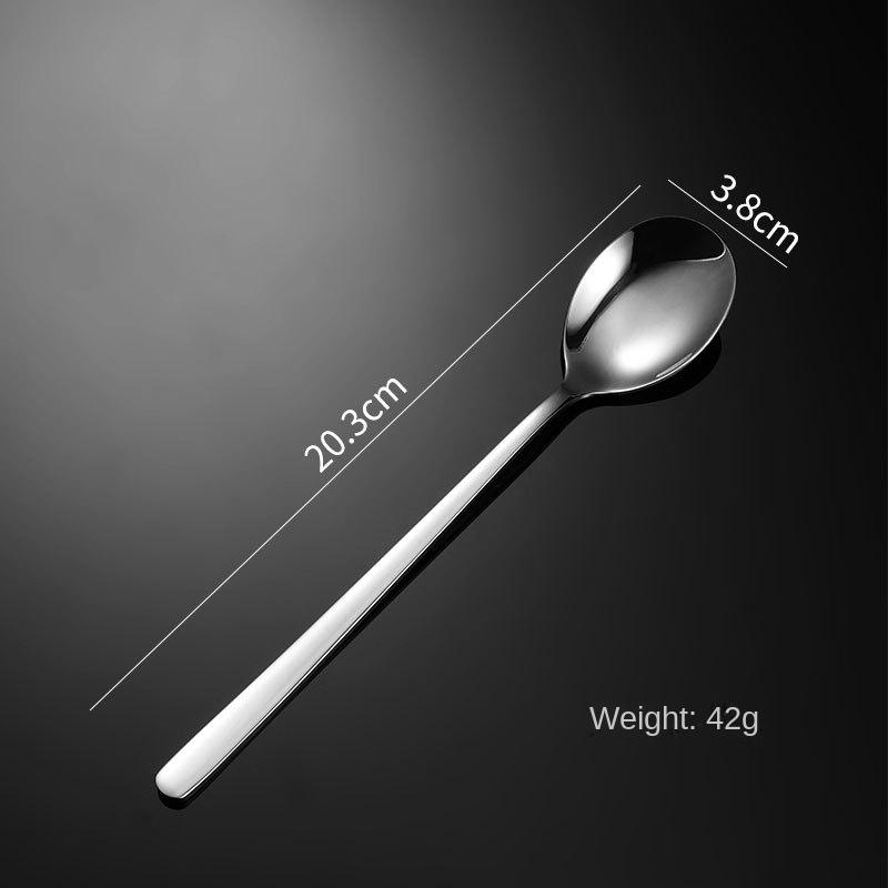 HANYANG 304 Edelstahllöffel, Messer, Gabel, Löffel, westliches Geschirr, Ruyi, mehrere Spezifikationen, langer Eislöffel, Dessert-Shop, öffentlicher Löffel