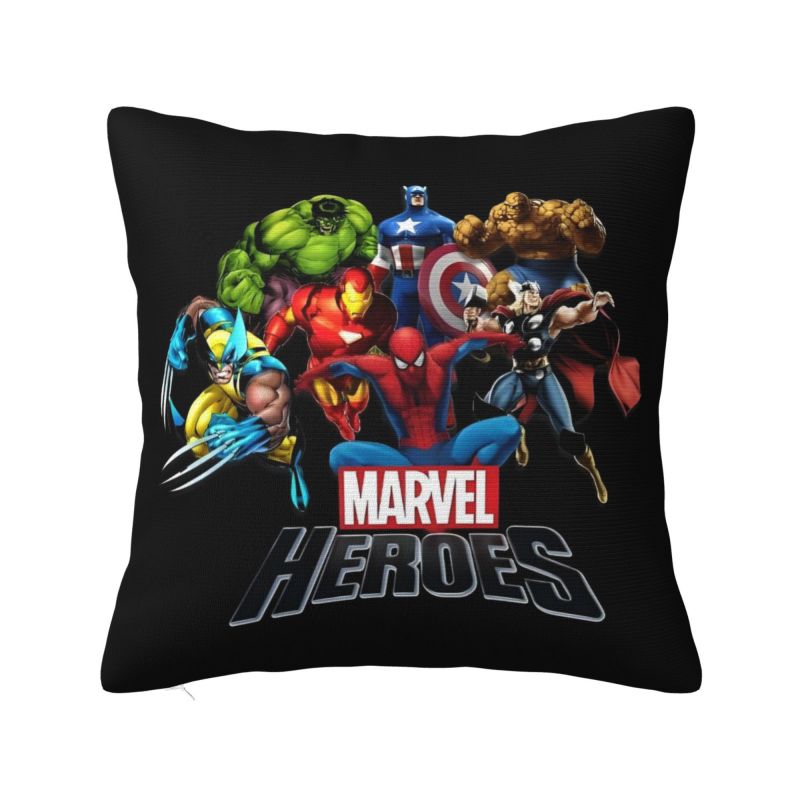 Federe per Cuscino Decorativo di Lusso Personalizzate con Personaggi Marvel Spider-Man Cartoni Animati Decorazione per la Casa Disney Fumetti Kawaii Cuscino per Sedia