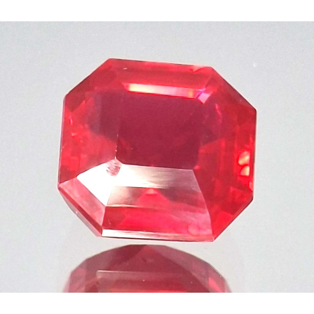 Fabulous Red Ruby Mozambique Natural Asscher Cut 15-17 Ct Certified Gemstone