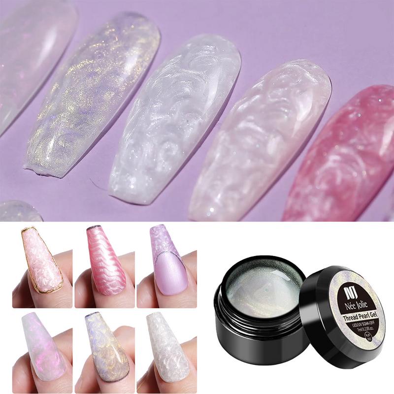 Shimmer Shell Gel Nail Polish Long Lasting UV Nail Gel DIY Nail Art Accessories