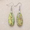 Luxury High Quality Natural Emperor Stone Water Drop Earrings Earrings European and American Popular Retro Jewelry