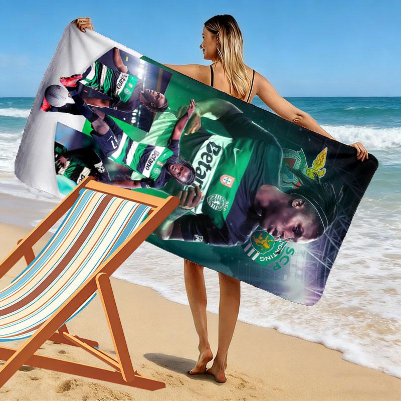 Sporting CP Print Strandtuch, Großes Weiches Schnelltrocknendes Handtuch für Strand Camping Schwimmen