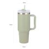 Steel Vacuum Insulated Tumbler Double Wall Vacuum Travel Water Bottle 40oz Insulated Tumbler with Straw Lid and Handle