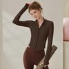Yoga jacket women's 1011 new thin stand-up collar fitness clothing sports outdoor zipper long-sleeved yoga clothing top