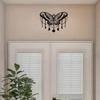 Moon Phase & Moth Metal Wall Art - Witchy Halloween Decor For Home, Bedroom & Yoga Room, Magical Indoor