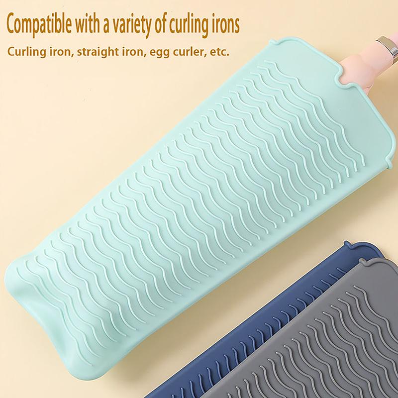 1Pc Silicone Hair Curling Wand Cover Non-Slip Flat Curling Iron Insulation Mat Hair Straightener Storage Bag Hairdressing Tool