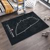 Le Mans Circuit Kaart Design Vloerkleed Antislip vloerkleed geschikt voor woonkamer en slaapkamer banken.