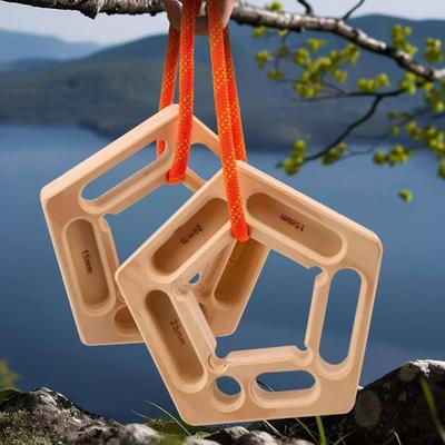 Klettern Holz Hangboard Kletterer Handgriff Krafttrainer Finger Unterarm Stärker Tragbares Pentagon Klimmzugtraining Hängendes Fingerboard