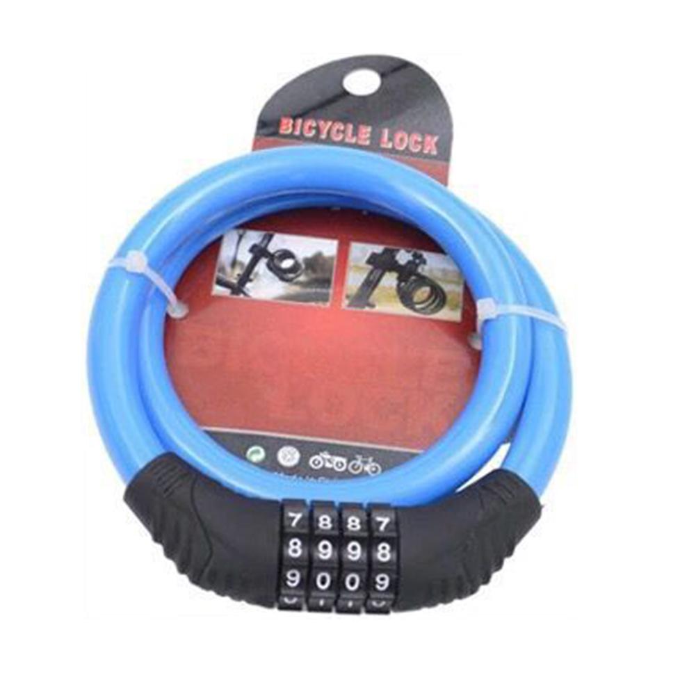 Stahlkabel-Spiralschloss Universelles Fahrradschloss Diebstahlsichere Spirale 4-stelliger Code Mountainbike Sicherheitsschloss Fahrradzubehör