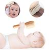 Newborn Baby Wool Wood Brush Comb Head Massage Tool Portable Baby Comb Bath Brush Comb Baby Care Hairbrush Head Massager