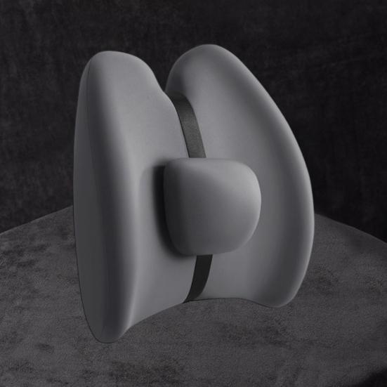 Lumbar Support Pillow Car Waist Cushion Ergonomic Design Soft Breathable Lower Back Support Pillow Memory Foam Seat Cushion