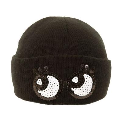 Womens/Ladies Novelty Sequin Eyes Winter Ski Hat