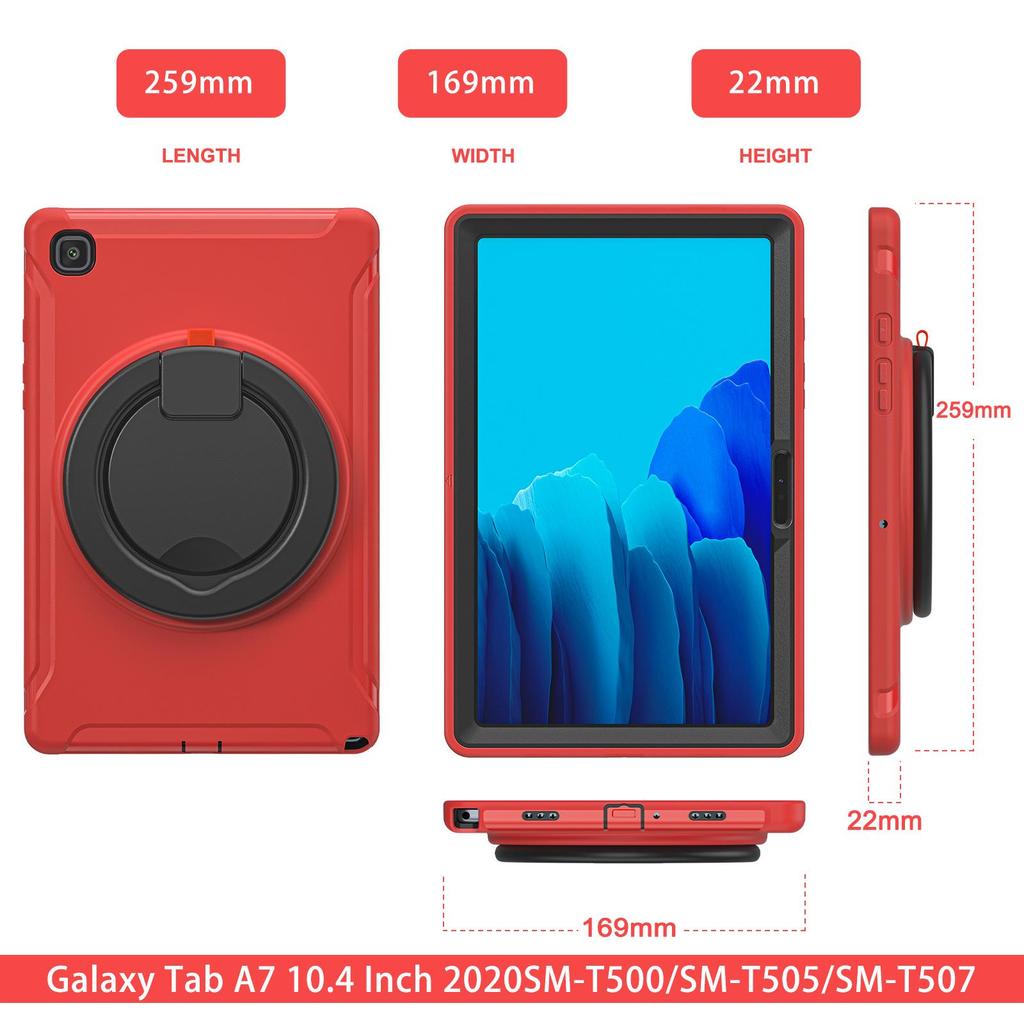 T500 Anti-drop Wall-mounted Ring Bracket Tablet Case for 10.4-inch Devices