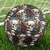 Snake and Skull Indoor Soccer Ball Size 5 Colorful All Ages Machine Stitched PVC Competition Ready Durable High-Bounce