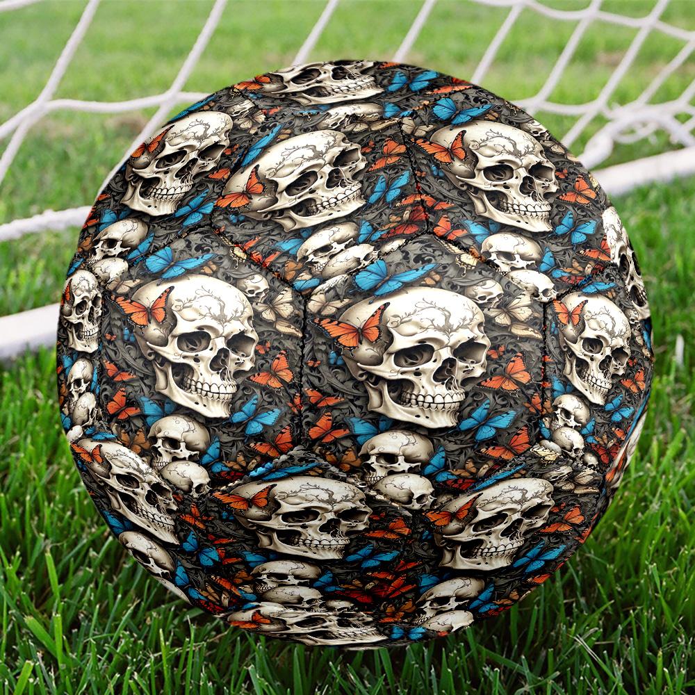 Snake and Skull Indoor Soccer Ball Size 5 Colorful All Ages Machine Stitched PVC Competition Ready Durable High-Bounce