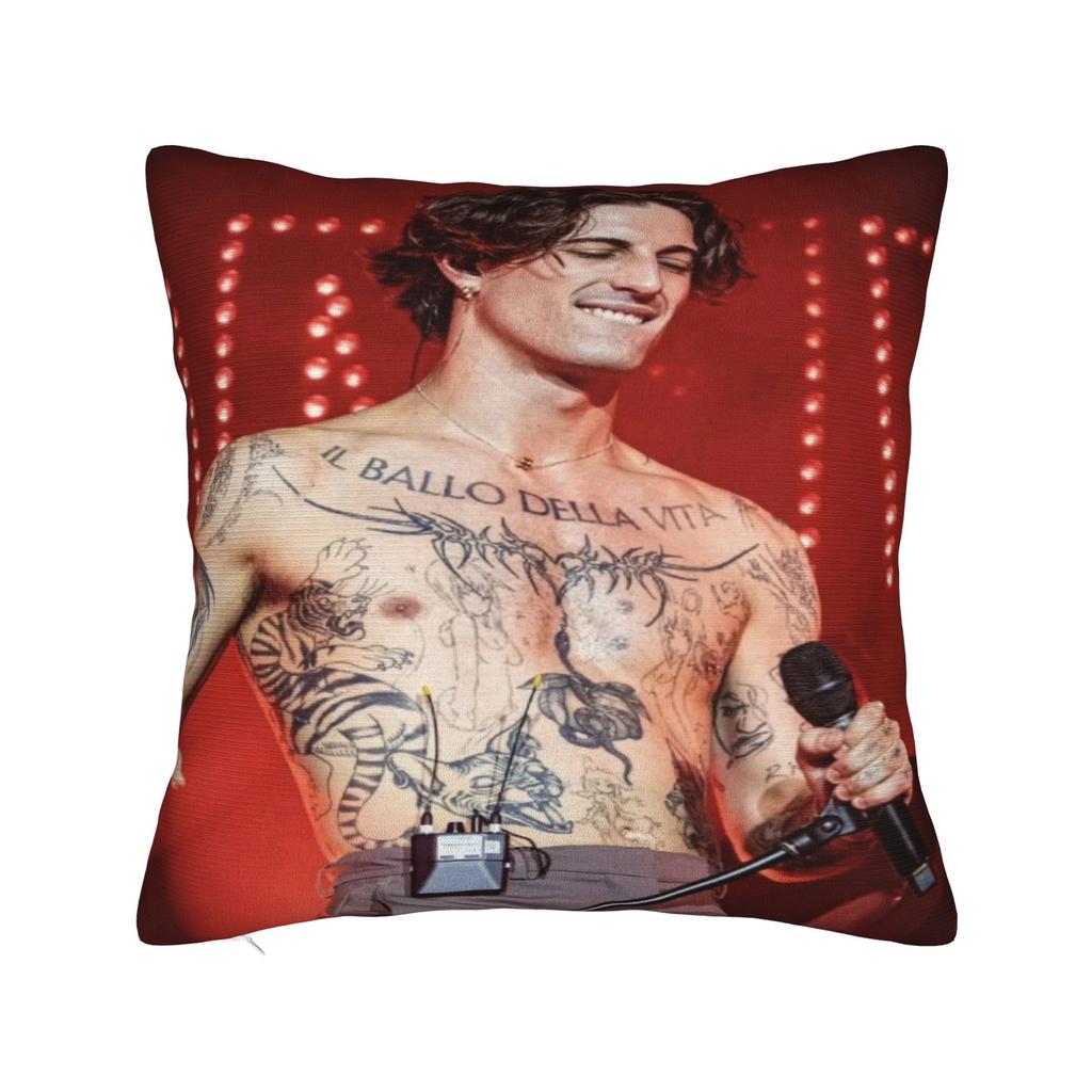 Soft and Sweet Seat Damiano David rock Singer Fan Gift Decorations Pillowcase Merch  Pillow Cover Square Multi-Size