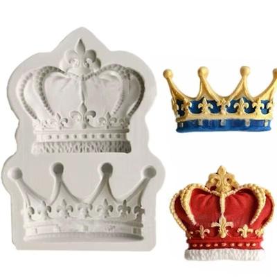 3D Taçlar Prenses Kraliçe Silikon Kalıp Fondant Kek Cupcake Süsleme Aletleri Kil Reçine Şeker Kalıpları B Mutfak Eşyaları Bahçe