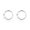 Elegant Pearl Alloy Stud Earrings Womens Geometric Design Modern Fashion